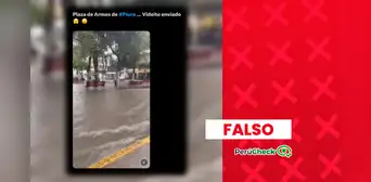 ¿Se inundó la Plaza de Armas de Piura?