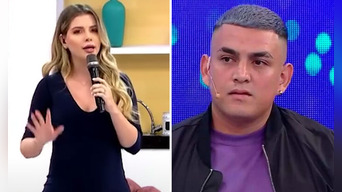 Brunella Horna le pidió a Eduardo Rabanal 'bajarse de su coche'. Foto: composición LR/captura América TV