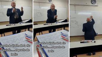 El profesor de la UNI acabó con su presentación al escribir un problema matemático en la pizarra.  Foto: composición Lol/captura de TikTok/@Lovegaby23