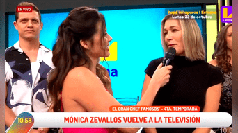 Mónica Zevallos se mostró feliz por regresar a la TV peruana. Foto: captura Latina