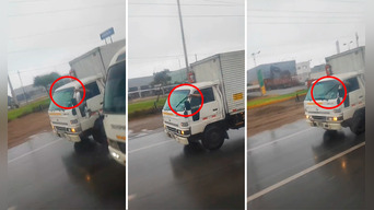Los cibernautas realizaron divertidos comentarios respecto a la insólita técnica que utilizó el conductor para limpiar su ventana. Foto: composición LOL / capturas de TikTok / @Yeysonamessilva