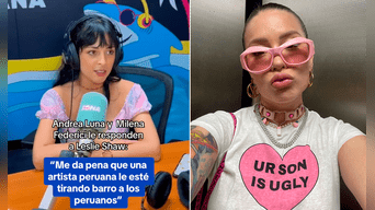 Andrea Luna asegura que Leslie Shaw debería de apoyar más a sus colegas peruanos. Foto: captura TikTok/Instagram Leslie Shaw