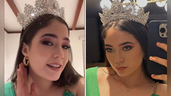 Kyara Villanella presentó la corona que utilizará en Miss Teen Universe 2023. Foto: composición LR/captura Kyara Villanella  Instagram
