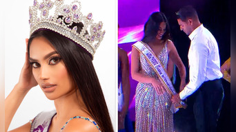 La peruana Ariana Ríos en el Miss Teen Charm International 2023. Foto: composición LR/Reina Adolescente Perú Instagram