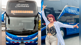 Yrma Guerrero se mostró emocionada al presentar el bus que los transportará por diversos rincones del país. Fotos: difusión Corazón Serrano