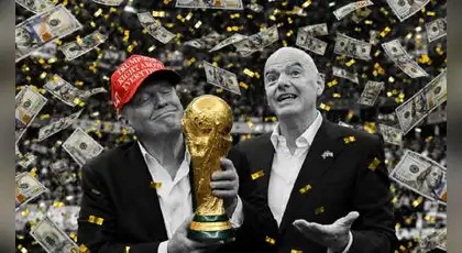Donald Trump y Gianni Infantino.