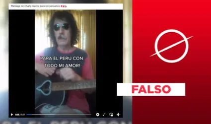 No, el cantante Charly García no aparece en video dedicando mensaje a los peruanos 