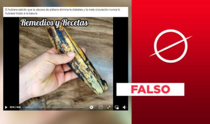 Es falso que el consumo de cáscara de plátano “elimina” la diabetes