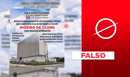 Es falso que Corte Suprema de Costa Rica dictó una resolución a favor del dióxido de cloro 