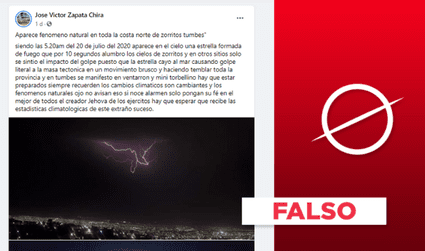 Es falso que movimiento sísmico en Tumbes haya sido ocasionado por un meteorito