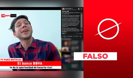 No, TV Perú no informó el lanzamiento de una aplicación del BBVA para “multiplicar tu dinero”