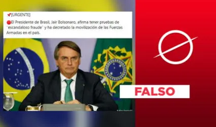 Es falso que Jair Bolsonaro anunciara “fraude escandaloso” tras segunda vuelta en Brasil
