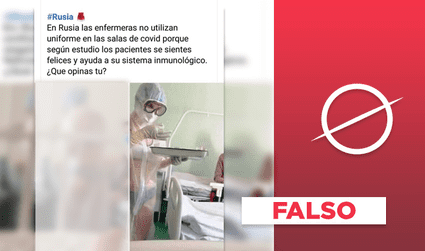 Es falso que enfermeras en Rusia “no utilicen uniforme” para atender a pacientes COVID-19 