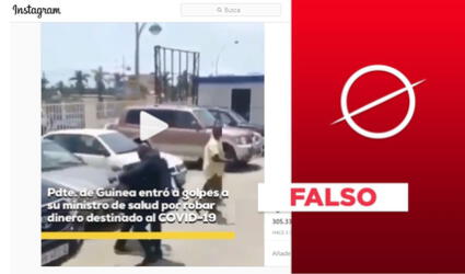Es falso que video muestre a presidente de Guinea golpeando a ministro por “robar” en plena pandemia
