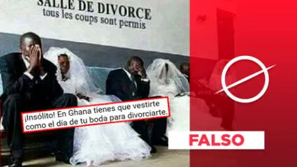 Es falso que en Ghana se vistan con su traje de novios para poder divorciarse