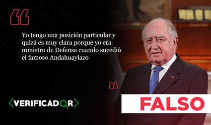 Es falso que Flores-Aráoz fue ministro de Defensa durante el Andahuaylazo