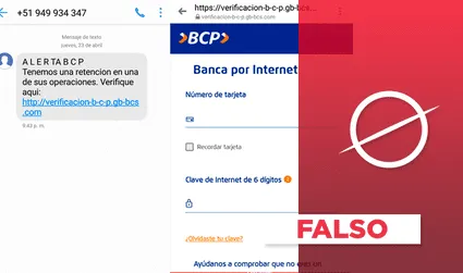 Mensaje de texto que pide que actualices tus datos del banco es falso