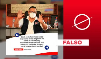 No, el Minsa no ha suspendido el carnet de vacunación y el uso de mascarillas en Perú