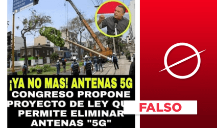 Es falso que el Congreso propuso una ley para impedir las “antenas 5G”