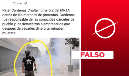 Es falso que foto demuestre que el MRTA está “detrás de las protestas” contra Merino