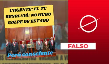 Es falso que el TC resolvió que “no hubo golpe de Estado” en la vacancia contra Martín Vizcarra