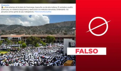 No, foto de marcha masiva por la paz en Ayacucho no fue capturada en la actual crisis política