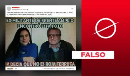 Es falsa la supuesta foto de Verónika Mendoza con Abimael Guzmán