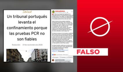 Es falso que un tribunal portugués “levantó el confinamiento” debido a las pruebas PCR
