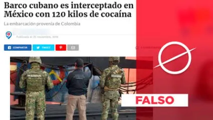 Es falso que barco cubano fue interceptado con 120 kilos de cocaína en México
