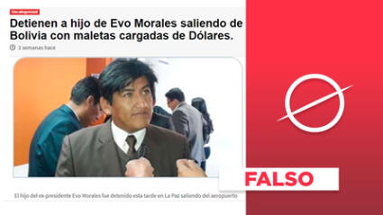 Es falso que el hijo de Evo Morales fue detenido saliendo de Bolivia