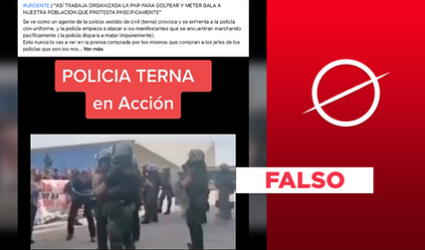 No, este video de policías infiltrados en protestas no fue grabado en Perú