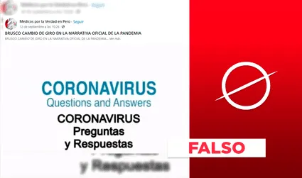 Post de “Médicos por la Verdad en Perú” contiene afirmaciones falsas