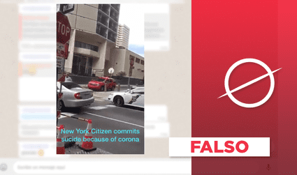 Video de hombre que se suicida en Nueva York por el coronavirus es falso