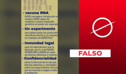 Publicación viral contiene bulos sobre inmunidad legal y confidencialidad de vacuna contra la COVID-19