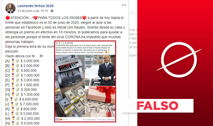 Es falso que filántropo Leonardo Farkas regale dinero por Facebook: es phishing
