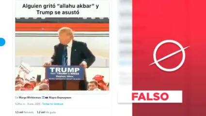 Es falso que Donald Trump se asustó debido a “grito musulmán” ¡Allahu akbar!