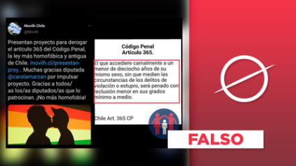 Es falso que proyecto de Ley en Chile busque despenalizar la “efebofilia”