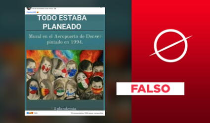 Es falso que “un mural del Aeropuerto de Denver” predijo la pandemia de COVID-19 en 1994