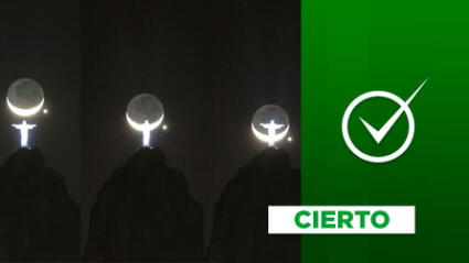 Fotos del Cristo Redentor de Brasil donde se ‘fusiona’ con la Luna son reales [VIDEO]
