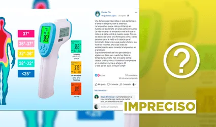 Es impreciso señalar que no es útil tomar la temperatura en el antebrazo
