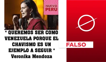 Es falso que Verónika Mendoza dijo que “el chavismo es un ejemplo a seguir”
