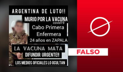 No, enfermera argentina no falleció a causa de la vacuna contra la COVID-19