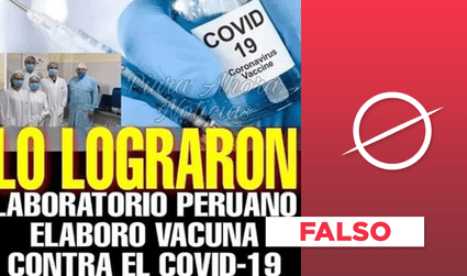 Es falso que Perú elaboró la vacuna para la COVID-19