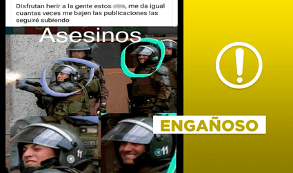 No, fotografía de policía disparando no fue capturada en Perú 