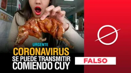 Es falso que el coronavirus se transmita comiendo cuy