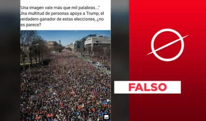 No, esta fotografía no corresponde a una marcha pro-Trump en enero de 2021