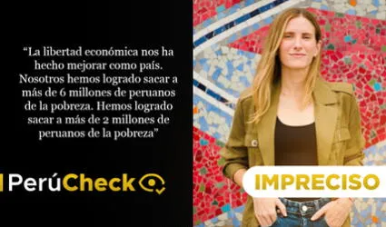 Es impreciso que “hemos logrado sacar a más de 6 millones de peruanos de la pobreza”, como declaró Adriana Tudela