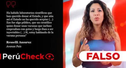 Es falso que el Estado haya rechazado “vacuna peruana”, como dijo Rosselli Amuruz