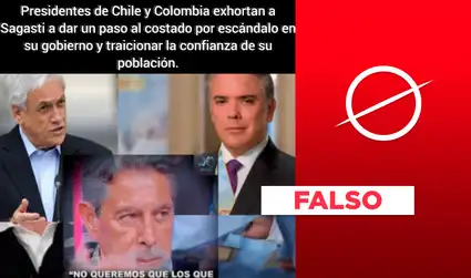 Es falso que presidentes de Chile y Colombia exhortaron a Sagasti a “dar un paso al costado”