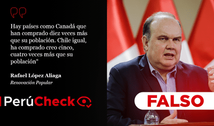 Es falso que Canadá y Chile hayan comprado “diez” y “cinco veces más” vacunas de las que sus poblaciones necesitan, como dijo López Aliaga